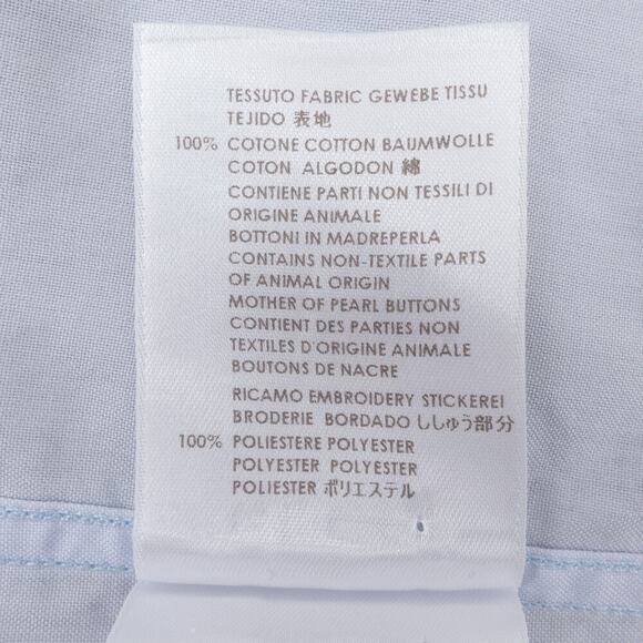 Gucci Classic Dress Shirt Embroidery Men's 15.5 Light Blue - Picture 9 of 10